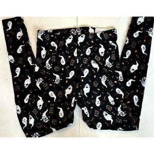Aldi SERRA LADIES ULTRA PLUSH SOFT HALLOWEEN GHOST LEGGINGS Medium NWT Spooky!